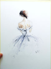 Ballerina / Bride Watercolour Wall  Art Print